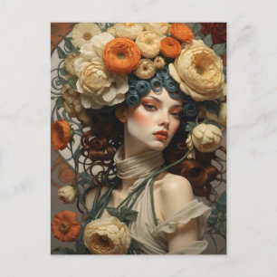 flower girl postkarte