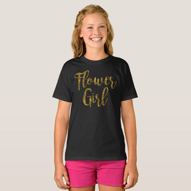 Flower Girl Tshirt | Goldfolie (Vorne ganz)