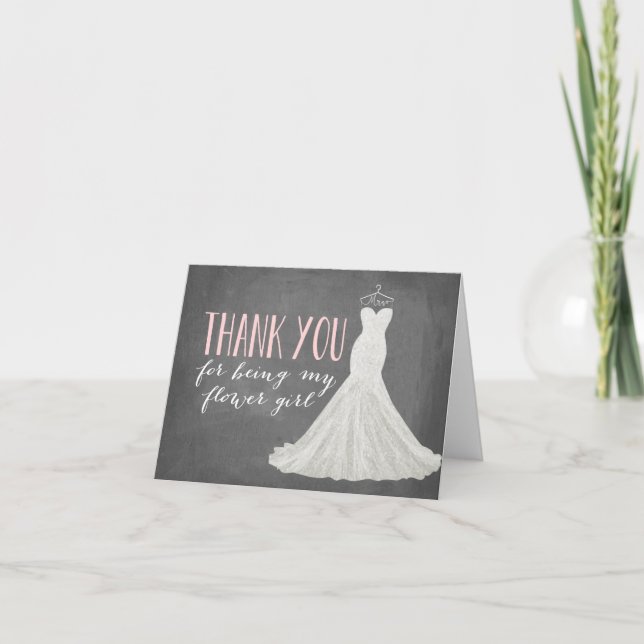 Flower Girl Vielen Dank | Bridesmaid Dankeskarte (Vorderseite)