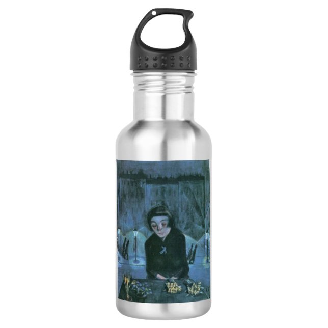 Flower Girl (von Walter Gramatté) Edelstahlflasche (Vorderseite)