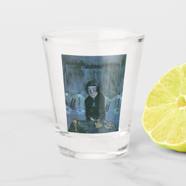 Flower Girl (von Walter Gramatté) Schnapsglas (Vorderseite)