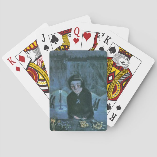 Flower Girl (von Walter Gramatté) Spielkarten (Rückseite)
