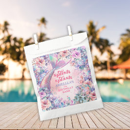 Flower Glitter Mermaid Tail 7th Birthday Geschenktütchen