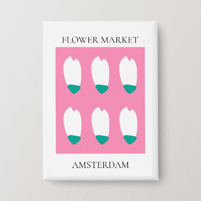 Flower Market - Amsterdam Button (Vorderseite)
