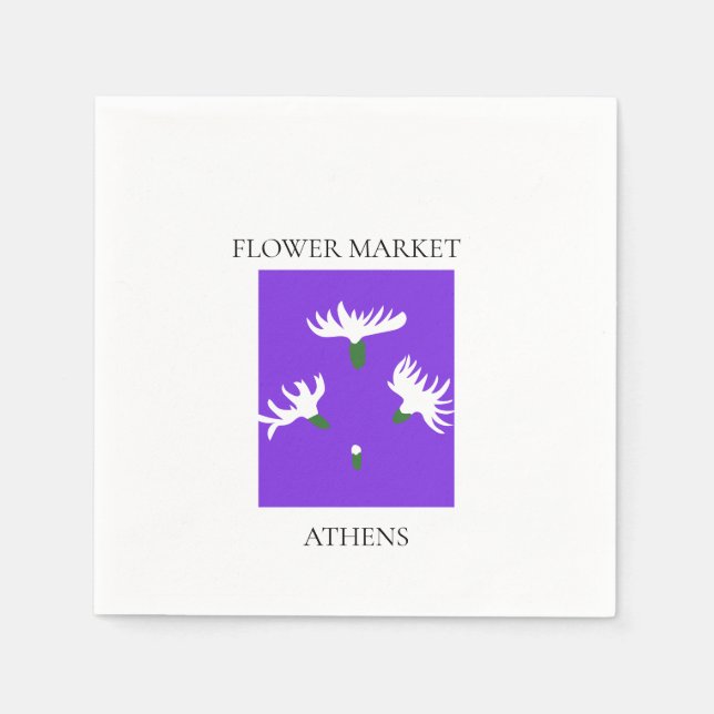 Flower Market - Athens Serviette (Vorderseite)