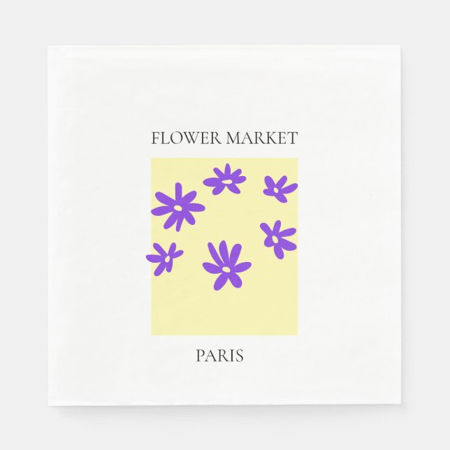 Flower Market - Paris Serviette (Vorderseite)
