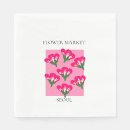 Flower Market - Seoul Serviette