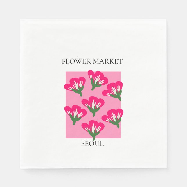 Flower Market - Seoul Serviette (Vorderseite)