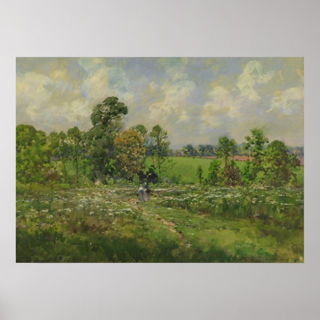 Flower Meadow William Henry Holmes Watercolor Poster (Vorne)