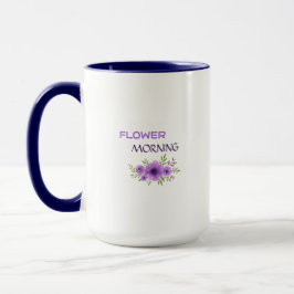 Flower Morning – Elegante lila Blumen-Tassendesign Tasse
