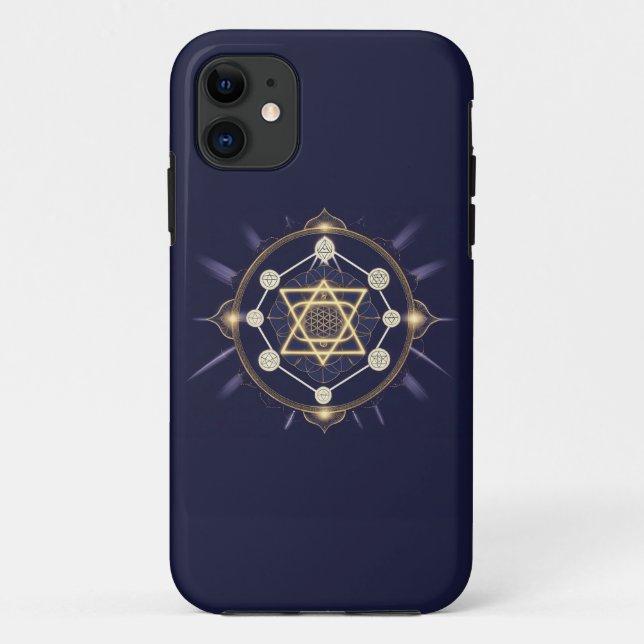 Flower of Infinity — Sacred Geometry Celestial Case-Mate iPhone Hülle (Rückseite)