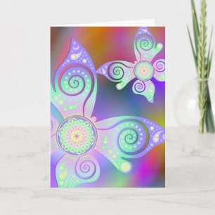 Flower of Life / Blume des Lebens - butterfly Karte