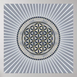 Flower of Life / Blume des Lebens - Button IX Poster