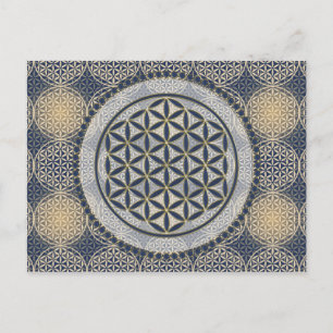 Flower of Life / Blume des Lebens - Button IX Postkarte