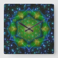 FLOWER OF LIFE/Blume des Lebens Mandala V Square