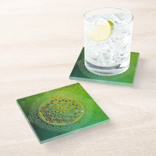 Flower Of Life / Blume des Lebens - Ornament II Glasuntersetzer