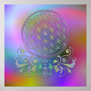 Flower of Life / Blume des Lebens - Ornaments II Poster