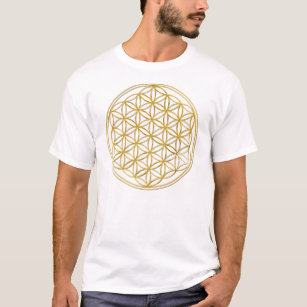 Flower Of Life   gold big T-Shirt