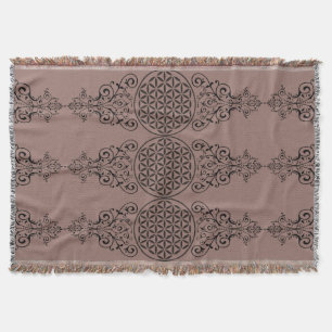 Flower Of Life - Stempel Ornamente schwarz I Decke