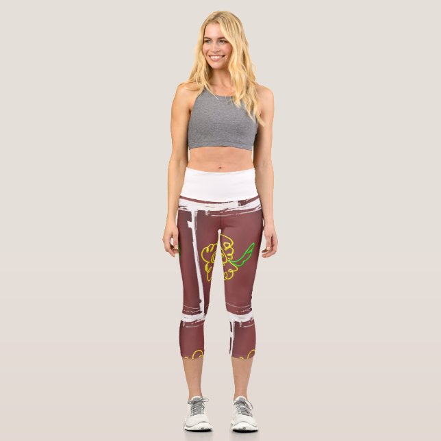 flower paint capri leggings (Vorderseite)