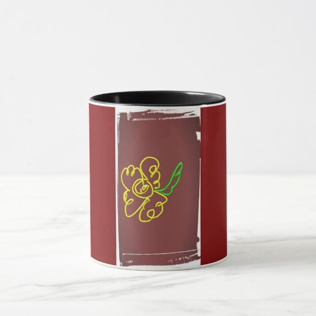 flower paint mug tasse (Zentrum)
