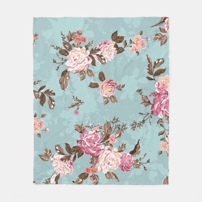 flower pattern design textile illustrationart,back fleecedecke (Vorderseite)