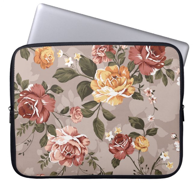 flower pattern design textile illustrationflower,a laptopschutzhülle (Vorderseite)