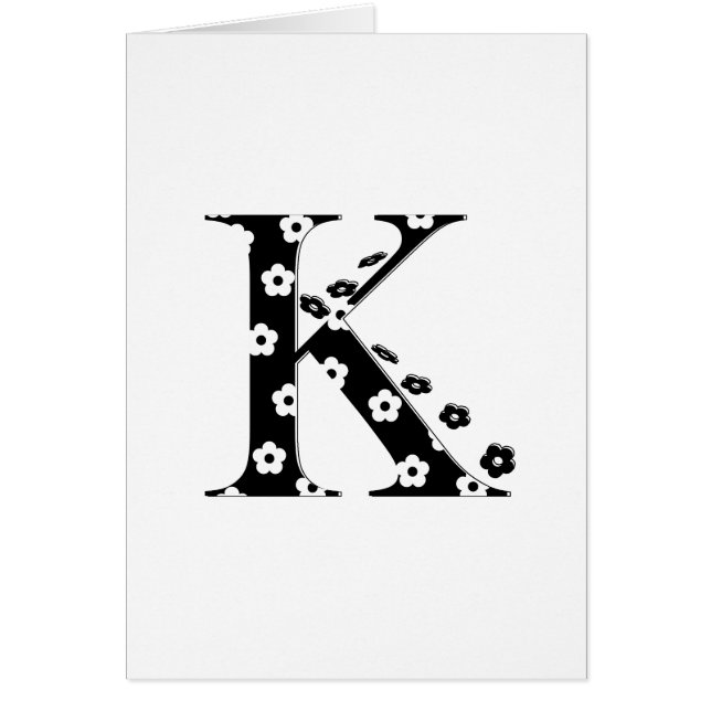 flower Patterned Letter K (Vorne)
