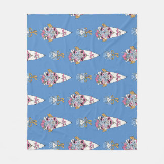 Flower & Perfume Bouquet Bundle on blue Fleecedecke