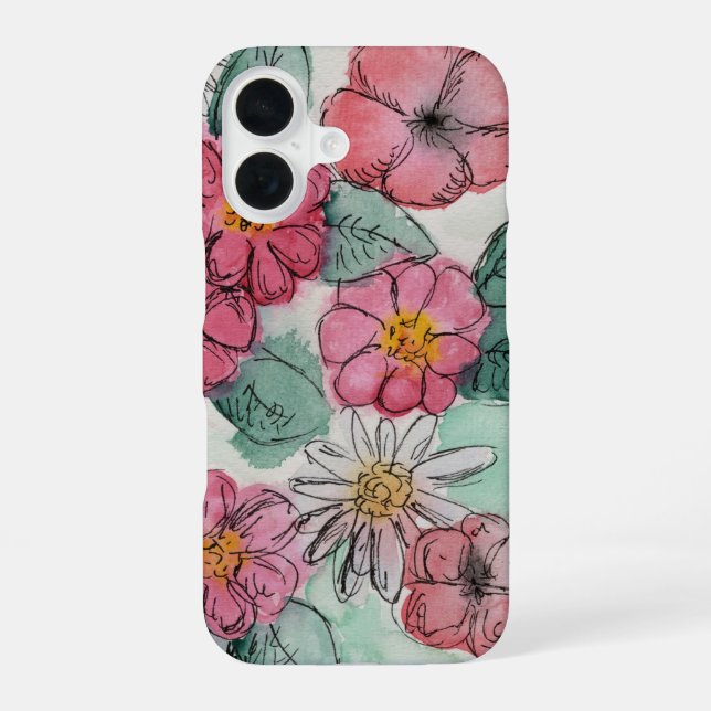 Flower Phone Case iPhone 16 Hülle (Rückseite)