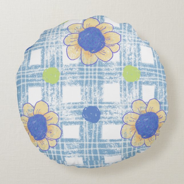 Flower pillow rundes kissen (Rückseite)