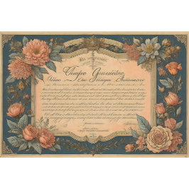 Flower Poem Postcard 4 Gewebeschneidung Seidenpapier