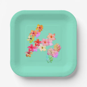 Flower Power 1 Assiette en papier