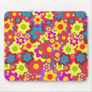 Flower Power 60s hippy Mousepad