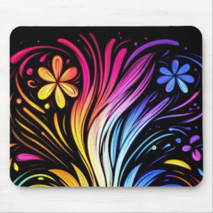 Flower Power auf einem Desktop-Computer im Stil de Mousepad