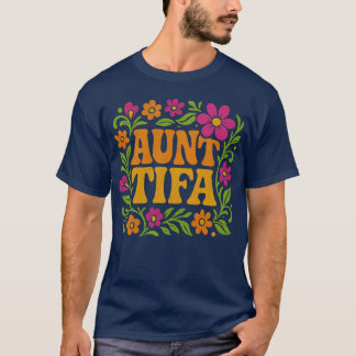Flower Power Auntifa Retro-Vibes Mädchen T-Shirt