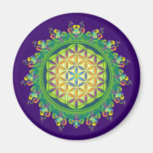 Flower Power des Lebens / Blume des Lebens Magnet