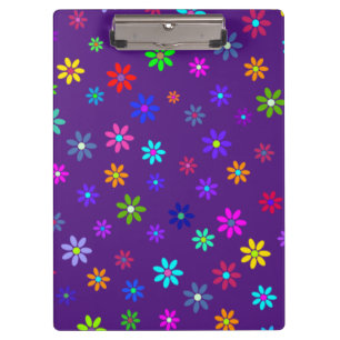 Flower Power Dusche - farbiges Muster 1 Klemmbrett