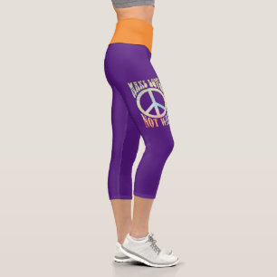 Flower Power Frieden - Macht Liebe nicht Krieg 1 Capri Leggings