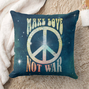 Flower Power Frieden - Macht Liebe nicht Krieg 1 Kissen