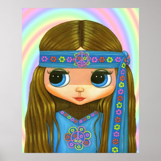 Flower Power Hippie Doll Poster (Vorne)