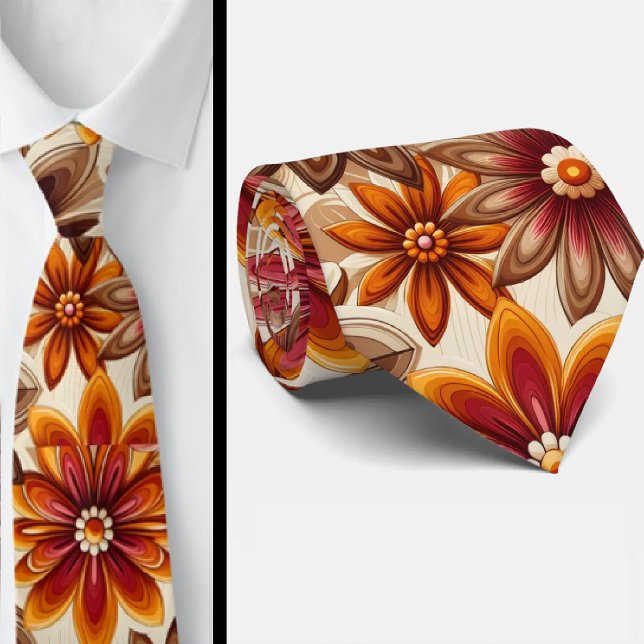 Flower Power Hippie-Schlips Krawatte (Von Creator hochgeladen)