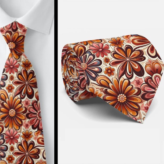 Flower Power Hippie-Schlips Krawatte (Von Creator hochgeladen)