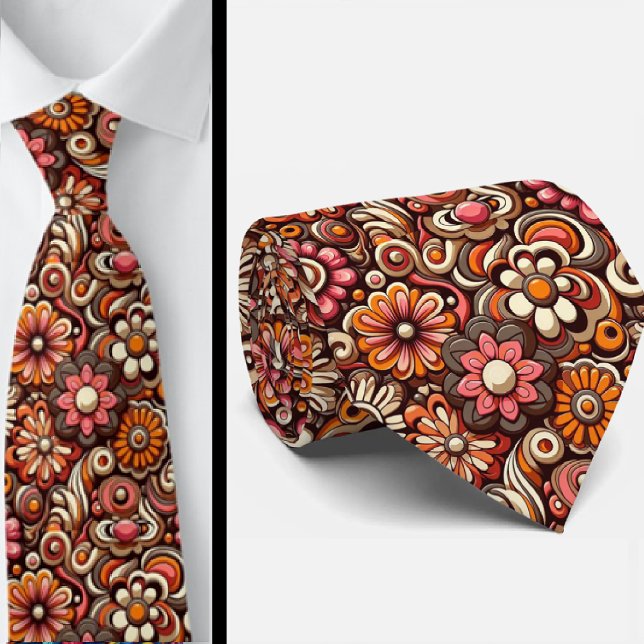 Flower Power Hippy-Schlips Krawatte (Von Creator hochgeladen)
