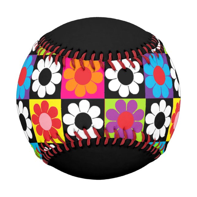Flower Power Quadrate Baseball (Vorderseite)