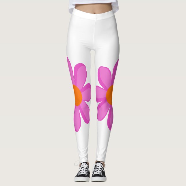 Flower Power süß  Leggings (Vorderseite)
