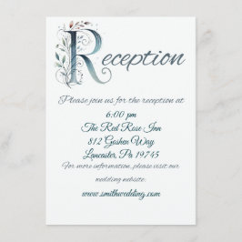 Flower R Wedding Reception-Karte Begleitkarte