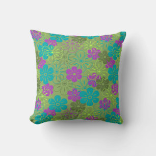 Flower Rain Hawaiian Retro Floral Kissen