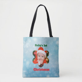 Flower Shape My 1st Christmas Photo Tasche