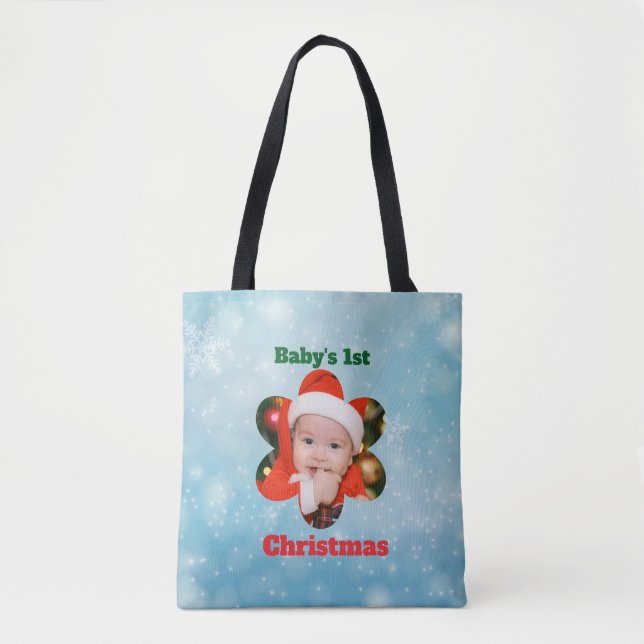 Flower Shape My 1st Christmas Photo Tasche (Vorderseite)